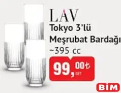 LAV TOKYO 3'LÜ MEŞRUBAT BARDAĞI 395 CC LAV TOKYO 3'LÜ MEŞRUBAT BARDAĞI 395 CC